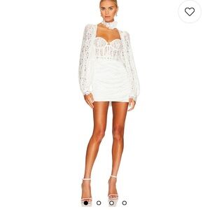 REVOLVE White Lace Mini Dress